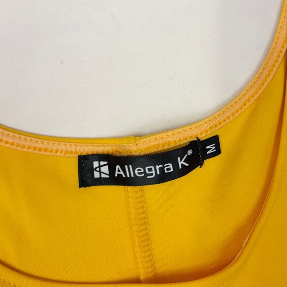 Allegra K yellow pinafore suspender skirt size Medium - Picture 5 of 8